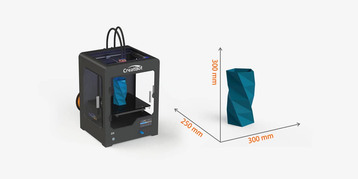 CreatBot DX 超大成型尺寸图