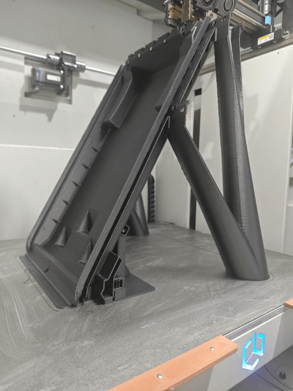 CreatBot D600 Pro2 HS printing Tesla automotive seat prototype case, printing process